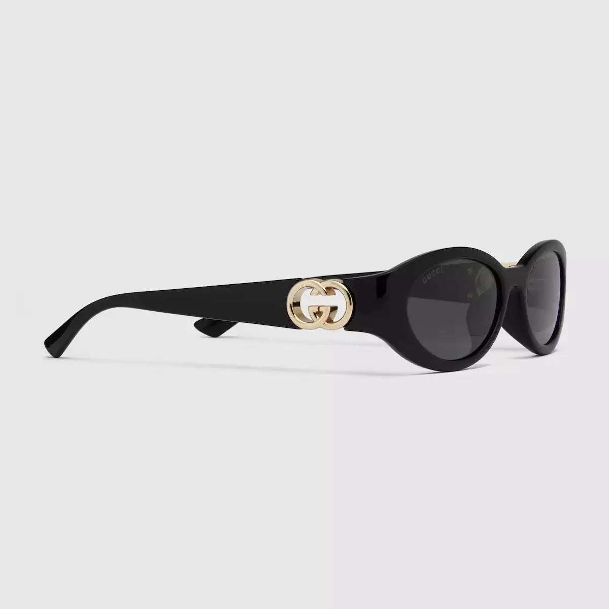 Occhiali da sole Gucci con montatura ovale - Nero