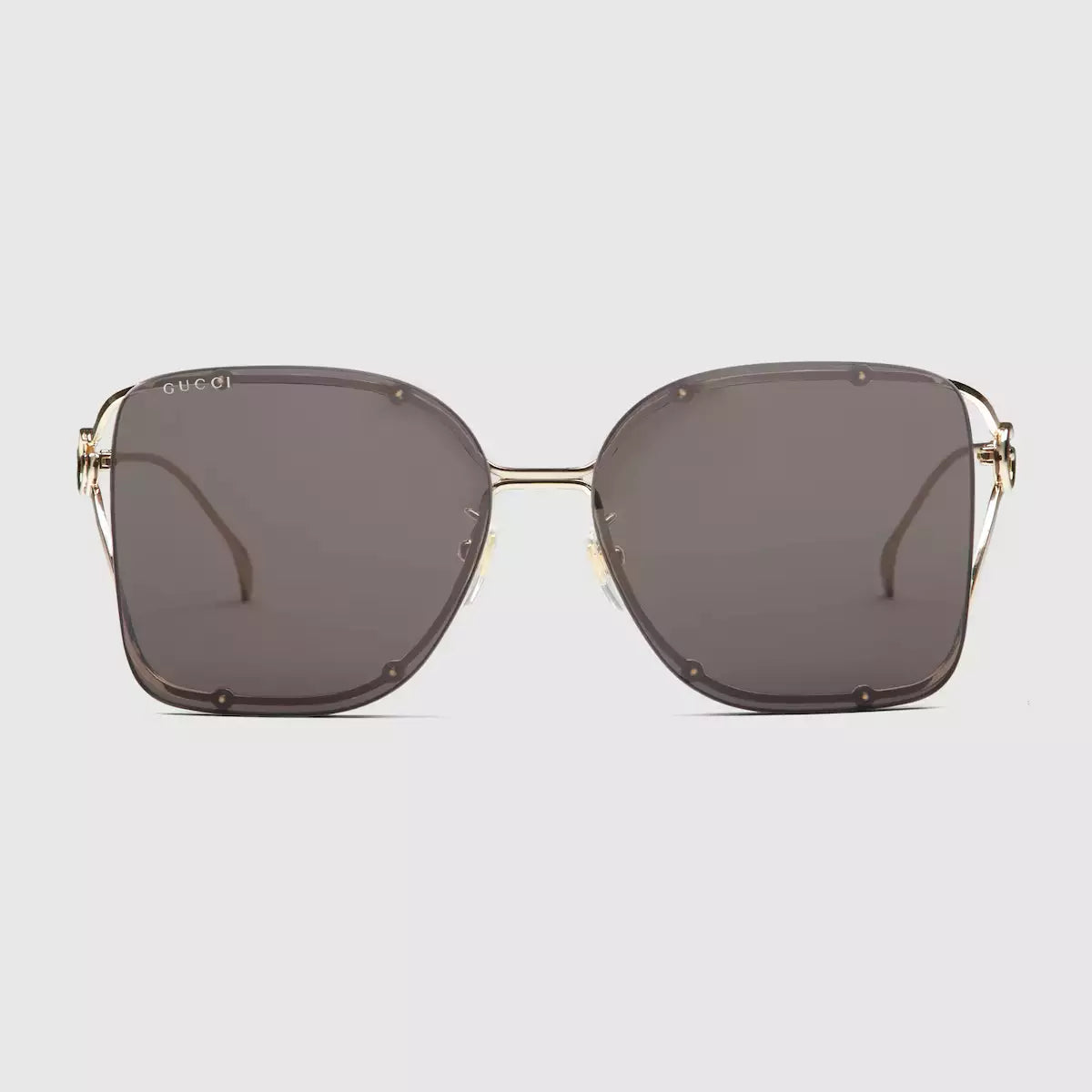 Occhiali da sole Gucci con montatura quadrata - Oro
