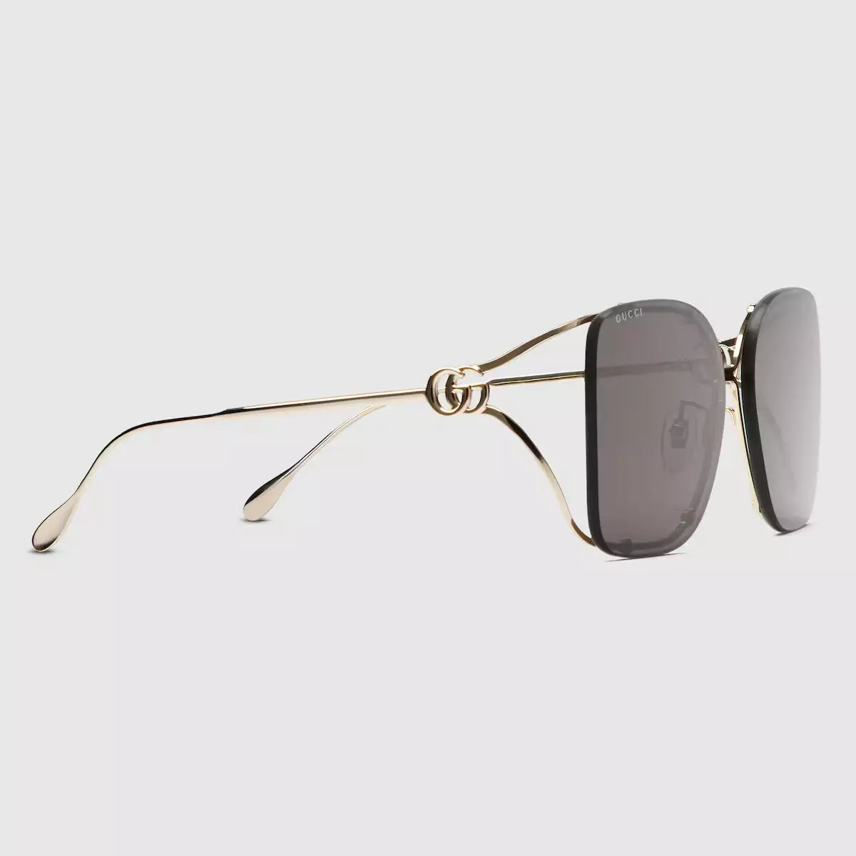 Occhiali da sole Gucci con montatura quadrata - Oro