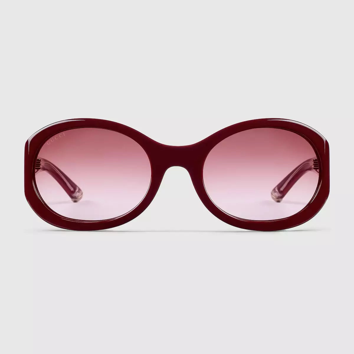 Occhiali da sole Gucci con montatura rotonda - Rosso ancora rosso