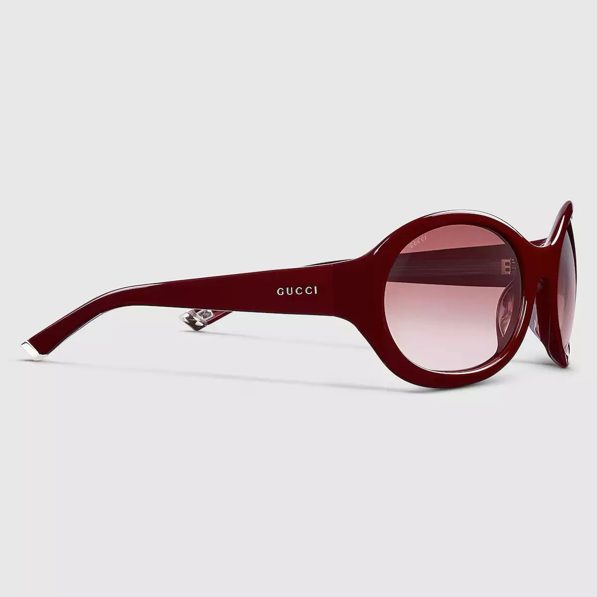 Occhiali da sole Gucci con montatura rotonda - Rosso ancora rosso