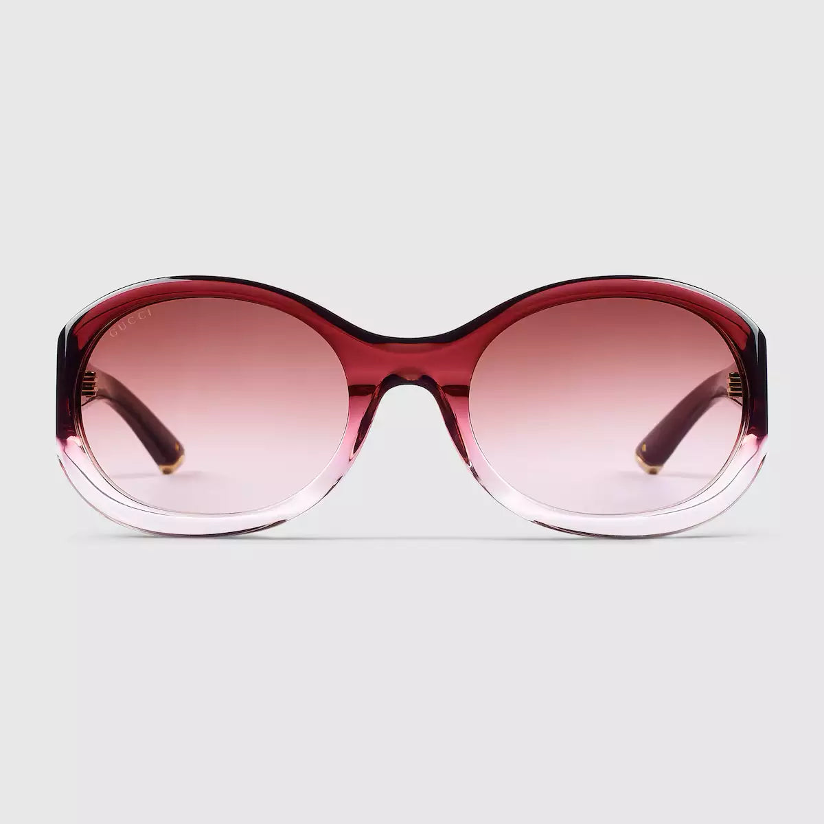 Occhiali da sole Gucci con montatura rotonda - Gradiente Rosso Ancora rosso