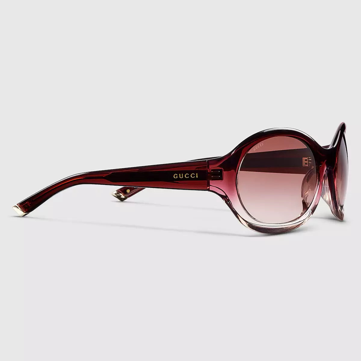 Occhiali da sole Gucci con montatura rotonda - Gradiente Rosso Ancora rosso