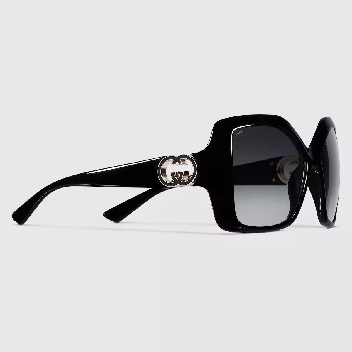 Occhiali da sole Gucci con montatura quadrata - Nero