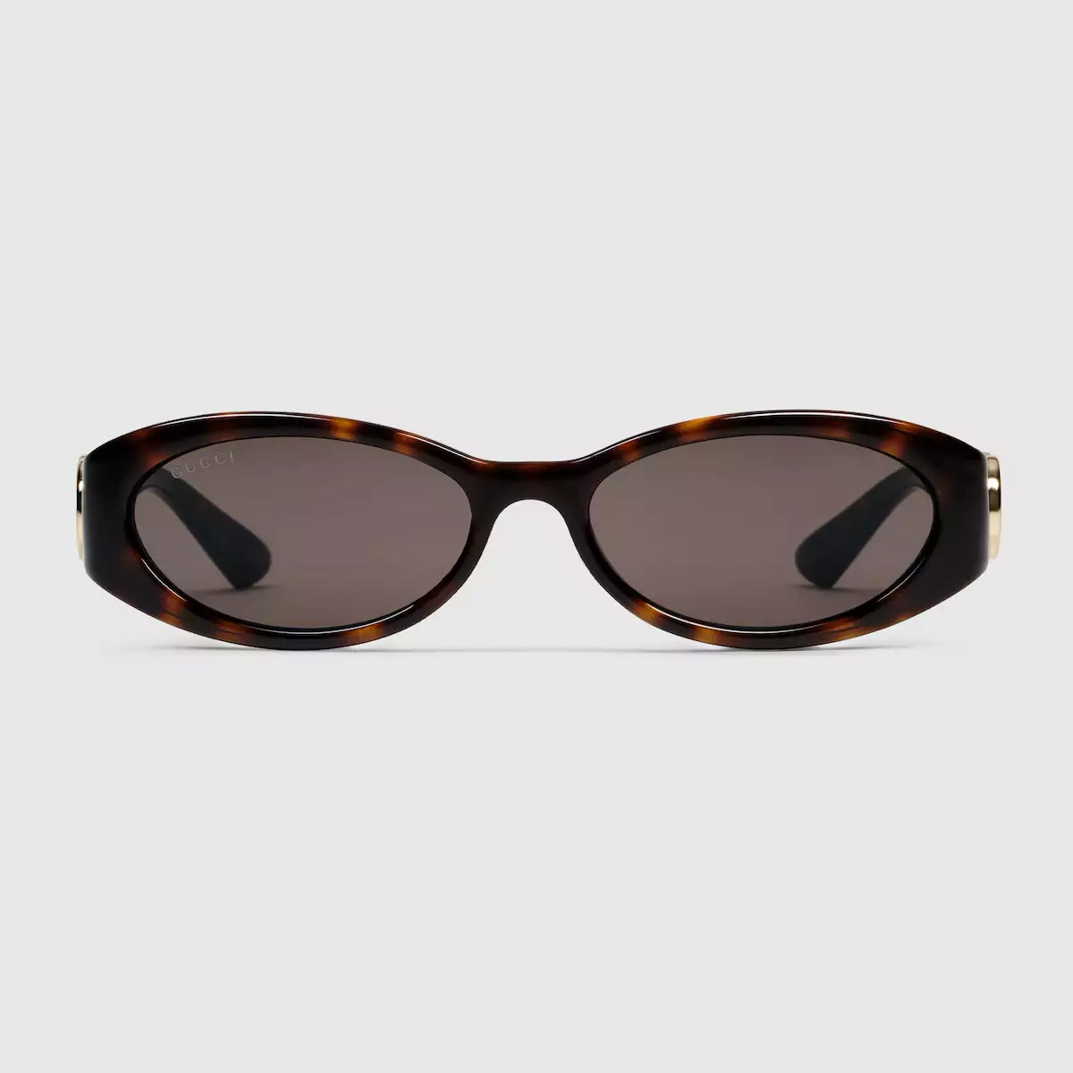 Occhiali da sole Gucci con montatura ovale - Guscio tartaruga
