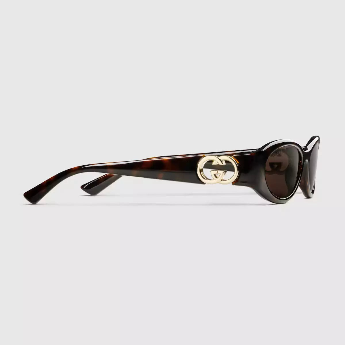 Occhiali da sole Gucci con montatura ovale - Guscio tartaruga