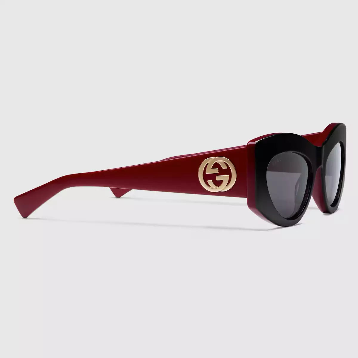 Occhiali da sole Gucci con montatura cat-eye - Nero e rosso Gcci Ancora